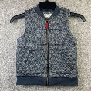 Osh Kosh Genuine Kids Sherpa Lined Quilted Gray Vest Winter Toddler's Size 5T
